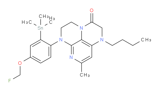 1-butyl-6-(4-(fluoromethoxy)-2-(trimethylstannyl)phenyl)-8-methyl-1,2,5,6-tetrahydro-1,3a,6,7-tetraazaphenalen-3(4H)-one