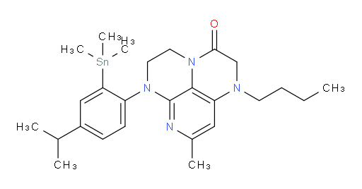 1-butyl-6-(4-isopropyl-2-(trimethylstannyl)phenyl)-8-methyl-1,2,5,6-tetrahydro-1,3a,6,7-tetraazaphenalen-3(4H)-one