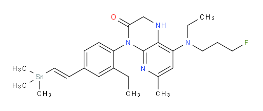 (E)-8-(ethyl(3-fluoropropyl)amino)-4-(2-ethyl-4-(2-(trimethylstannyl)vinyl)phenyl)-6-methyl-1,2-dihydropyrido[2,3-b]pyrazin-3(4H)-one