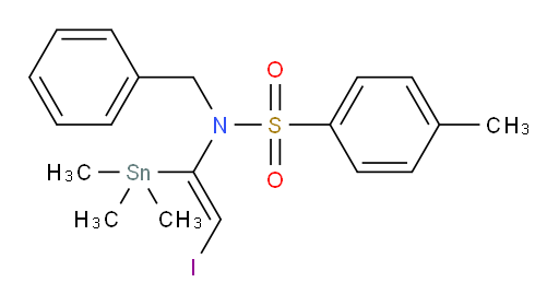(Z)-N-苄基-N-(2-碘-1-(三甲基锡基)乙烯基)-4-甲基苯磺酰胺