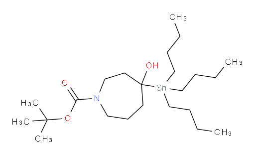 叔丁基 4-羟基-4-(三丁基锡基)氮杂环庚烷-1-甲酸酯
