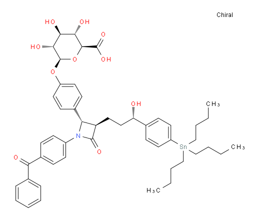 (2S,3S,4S,5R,6S)-6-(4-((2S,3R)-1-(4-苯甲酰基苯基)-3-((S)-3-羟基-3-(4-(三丁基锡基)苯基)丙基)-4-氧代氮杂环丁烷-2-基)苯氧基)-3,4,5-三羟基四氢-2H-吡喃-2-甲酸