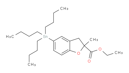 乙基 2-甲基-5-(三丁基锡基)-2,3-二氢苯并呋喃-2-甲酸酯