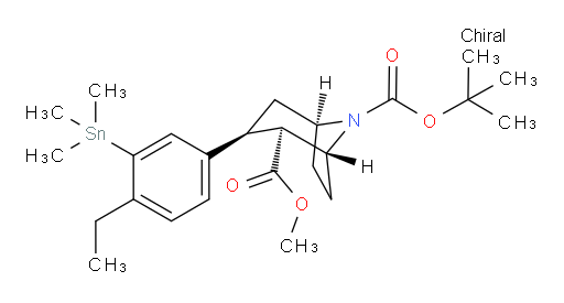 (1R,2S,3S,5S)-8-叔丁基 2-甲基 3-(4-乙基-3-(三甲基锡基)苯基)-8-氮杂双环[3.2.1]辛烷-2,8-二甲酸酯