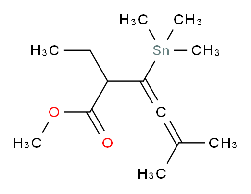 甲基 2-乙基-5-甲基-3-(三甲基锡基)六-3,4-二烯酸酯