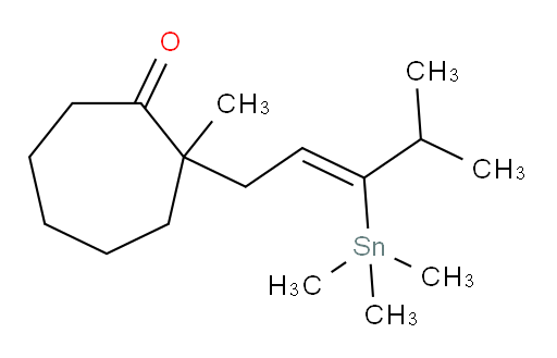 (Z)-2-甲基-2-(4-甲基-3-(三甲基锡基)戊-2-烯-1-基)环庚酮
