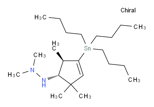 1,1-二甲基-2-((1R,5R)-2,2,5-三甲基-4-(三丁基锡基)环戊-3-烯-1-基)肼