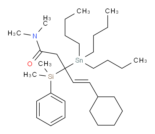 (E)-5-cyclohexyl-3-(dimethyl(phenyl)silyl)-N,N-dimethyl-3-(tributylstannyl)pent-4-enamide