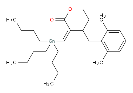 (Z)-4-(2,6-dimethylbenzyl)-3-((tributylstannyl)methylene)tetrahydro-2H-pyran-2-one