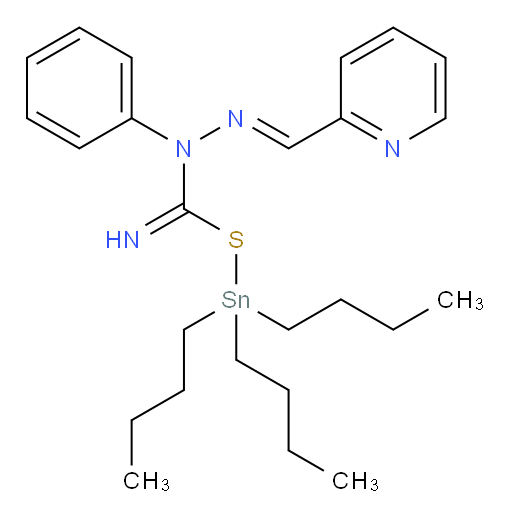 (E)-三丁基锡基 1-苯基-2-(吡啶-2-基亚甲基)肼carbimido硫基ate
