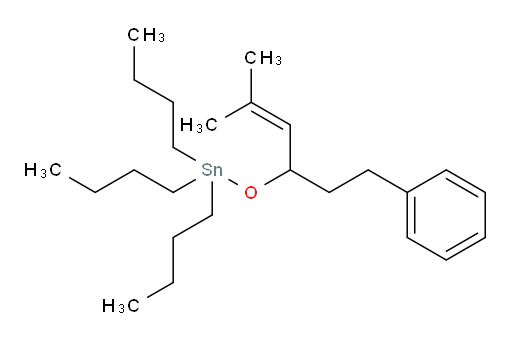 tributyl((5-methyl-1-phenylhex-4-en-3-yl)oxy)stannane