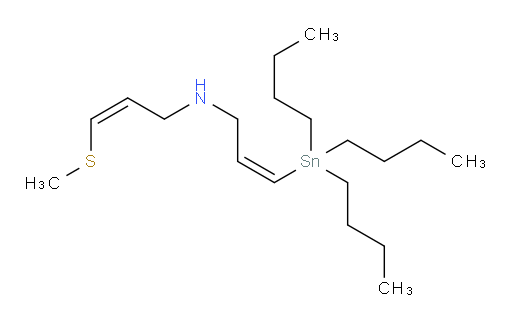 (Z)-3-(methylthio)-N-((Z)-3-(tributylstannyl)allyl)prop-2-en-1-amine