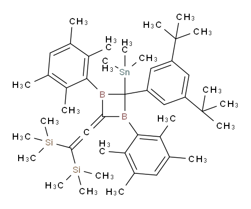 (2-(4-(3,5-双-叔丁基苯基)-1,3-双(2,3,5,6-四甲基苯基)-4-(三甲基锡基)-1,3-二boretan-2-亚基)乙烯-1,1-二基)双(三甲基硅烷)