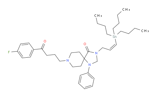 (Z)-8-(4-(4-氟苯基)-4-氧代丁基)-1-苯基-3-(3-(三丁基锡基)烯丙基)-1,3,8-三氮杂螺[4.5]癸烷-4-酮