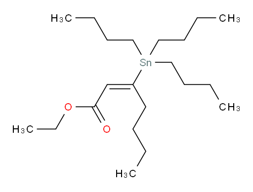 (E)-乙基 3-(三丁基锡基)庚-2-烯酸酯