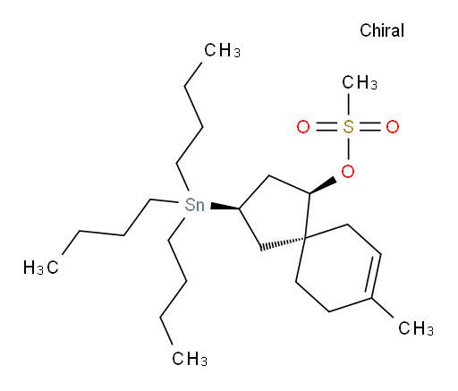 (1R,3R,5R)-8-甲基-3-(三丁基锡基)螺[4.5]癸-7-烯-1-基 甲烷磺酸盐