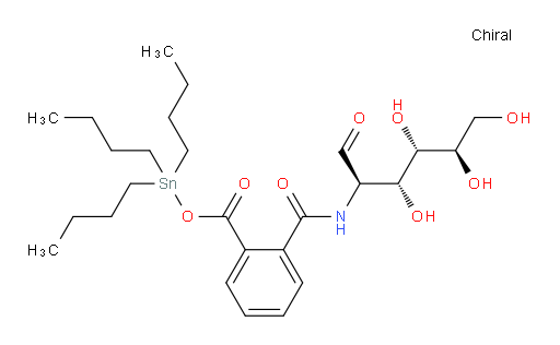 tributylstannyl 2-(((2R,3R,4S,5R)-3,4,5,6-tetrahydroxy-1-oxohexan-2-yl)carbamoyl)benzoate