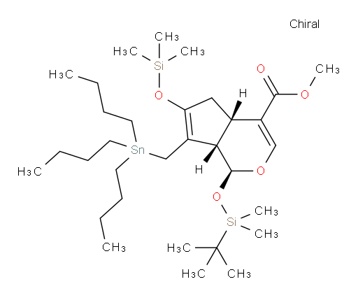 (1S,4aS,7aS)-methyl 1-((tert-butyldimethylsilyl)oxy)-7-((tributylstannyl)methyl)-6-((trimethylsilyl)oxy)-1,4a,5,7a-tetrahydrocyclopenta[c]pyran-4-carboxylate