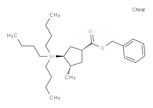 (1R,3S,4S)-benzyl 3-methyl-4-(tributylstannyl)cyclopentanecarboxylate