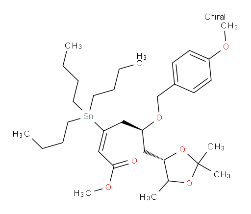 (5S,E)-methyl 5-((4-methoxybenzyl)oxy)-3-(tributylstannyl)-6-((4S)-2,2,5-trimethyl-1,3-dioxolan-4-yl)hex-2-enoate
