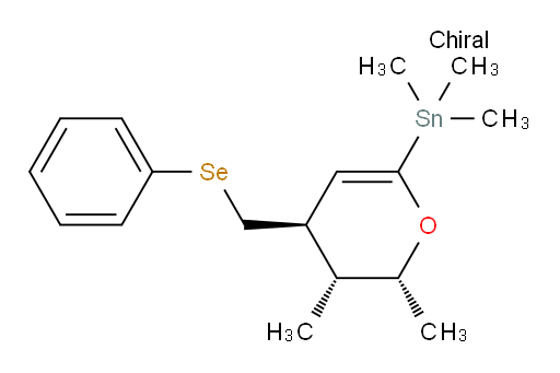((2R,3R,4R)-2,3-dimethyl-4-((phenylselanyl)methyl)-3,4-dihydro-2H-pyran-6-yl)trimethylstannane