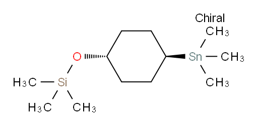 trimethyl(((1r,4r)-4-(trimethylstannyl)cyclohexyl)oxy)silane