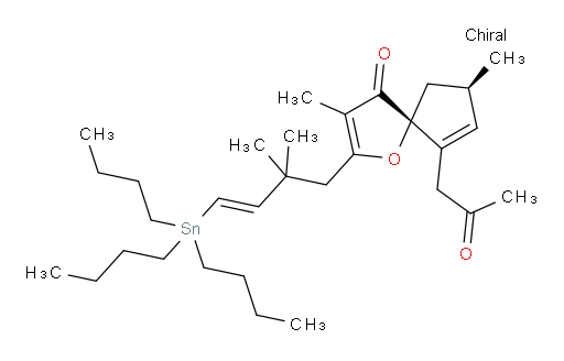(5R,8R)-2-((E)-2,2-dimethyl-4-(tributylstannyl)but-3-en-1-yl)-3,8-dimethyl-6-(2-oxopropyl)-1-oxaspiro[4.4]nona-2,6-dien-4-one