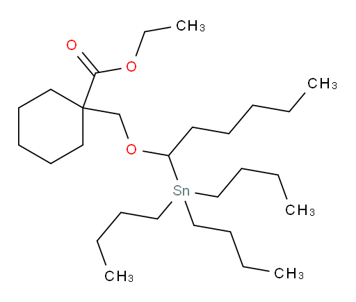 ethyl 1-(((1-(tributylstannyl)hexyl)oxy)methyl)cyclohexanecarboxylate