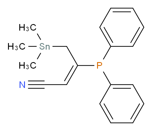 (E)-3-(diphenylphosphino)-4-(trimethylstannyl)but-2-enenitrile