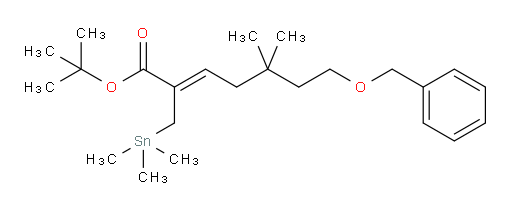 (Z)-tert-butyl 7-(benzyloxy)-5,5-dimethyl-2-((trimethylstannyl)methyl)hept-2-enoate
