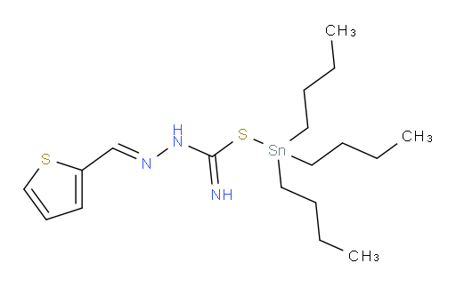 (E)-tributylstannyl 2-(thiophen-2-ylmethylene)hydrazinecarbimidothioate