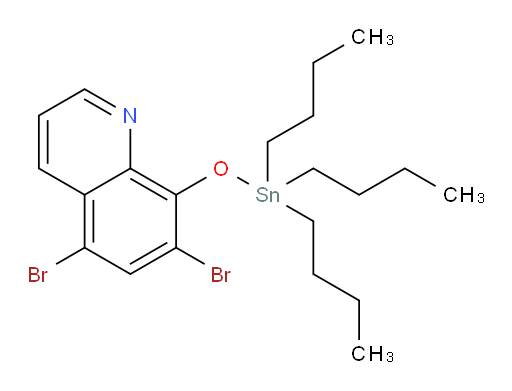 5,7-dibromo-8-((tributylstannyl)oxy)quinoline