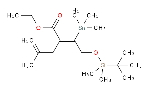 (Z)-ethyl 2-(2-((tert-butyldimethylsilyl)oxy)-1-(trimethylstannyl)ethylidene)-4-methylpent-4-enoate