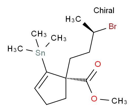 (R)-甲基 1-((R)-3-溴丁基)-2-(三甲基锡基)环戊-2-烯甲酸酯