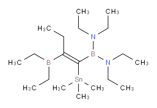 (E)-1-(2-(二乙基boryl)-1-(三甲基锡基)丁-1-烯-1-基)-N,N,N',N'-四乙基硼烷二胺