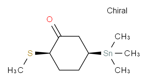 (2R,5S)-2-(methylthio)-5-(trimethylstannyl)cyclohexanone