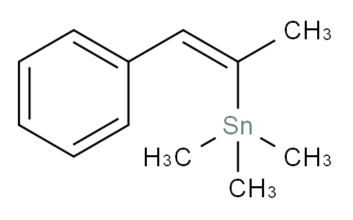 (Z)-三甲基(1-苯基丙-1-烯-2-基)锡烷