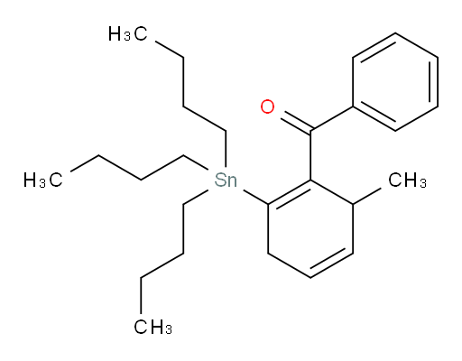 (6-methyl-2-(tributylstannyl)cyclohexa-1,4-dien-1-yl)(phenyl)methanone