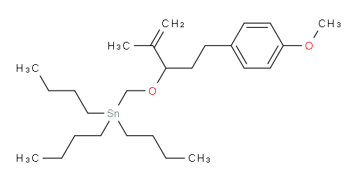 tributyl(((5-(4-methoxyphenyl)-2-methylpent-1-en-3-yl)oxy)methyl)stannane