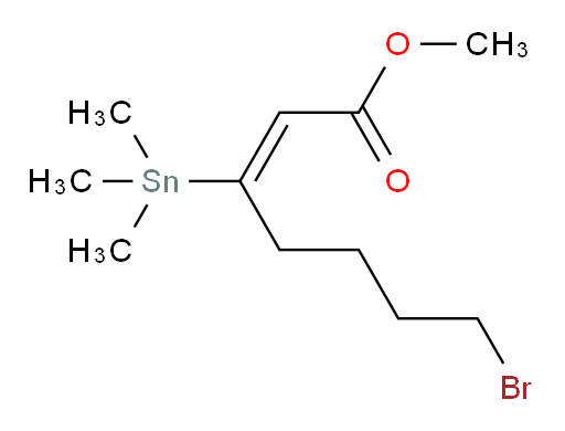 (E)-methyl 7-bromo-3-(trimethylstannyl)hept-2-enoate