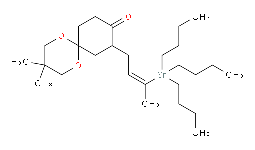 (Z)-3,3-dimethyl-8-(3-(tributylstannyl)but-2-en-1-yl)-1,5-dioxaspiro[5.5]undecan-9-one