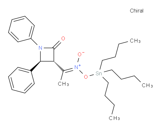 (E)-tributylstannyl (1-((3S,4S)-2-oxo-1,4-diphenylazetidin-3-yl)ethylidene)azinate