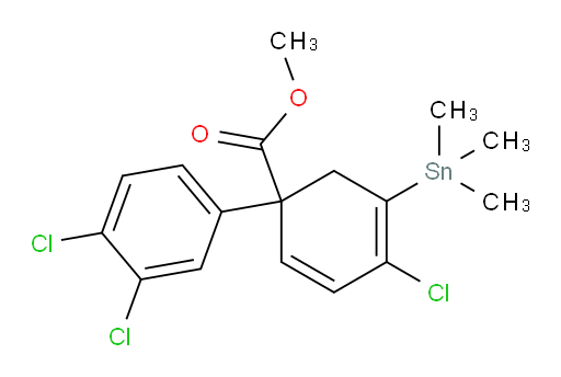 methyl 3',4,4'-trichloro-3-(trimethylstannyl)-1,2-dihydro-[1,1'-biphenyl]-1-carboxylate