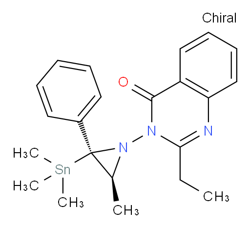 2-ethyl-3-((2R,3S)-3-methyl-2-phenyl-2-(trimethylstannyl)aziridin-1-yl)quinazolin-4(3H)-one