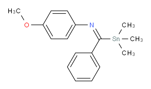 (E)-4-methoxy-N-(phenyl(trimethylstannyl)methylene)aniline