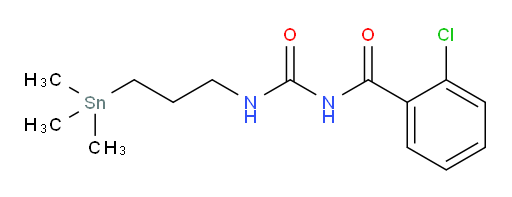 2-chloro-N-((3-(trimethylstannyl)propyl)carbamoyl)benzamide