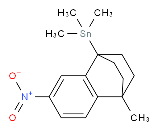 trimethyl(4-methyl-7-nitro-1,2,3,4-tetrahydro-1,4-ethanonaphthalen-1-yl)stannane