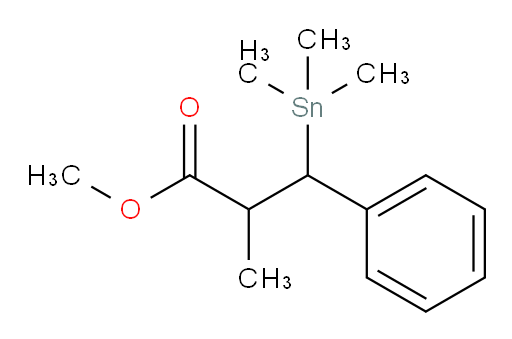 methyl 2-methyl-3-phenyl-3-(trimethylstannyl)propanoate