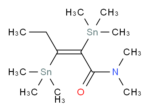 (E)-N,N-二甲基-2,3-双(三甲基锡基)戊-2-烯酰胺