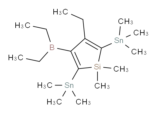 3-(diethylboryl)-4-ethyl-1,1-dimethyl-2,5-bis(trimethylstannyl)-1H-silole